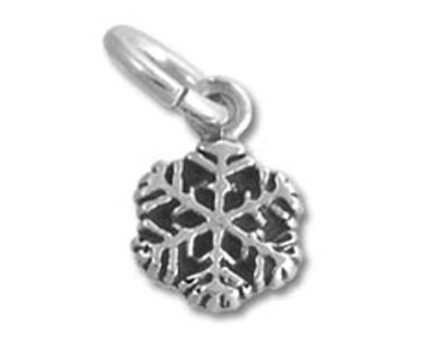 Silver snowflake charm pendant