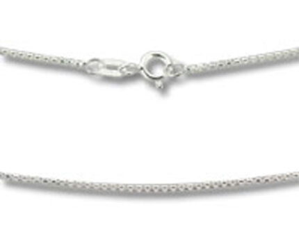 silver chain necklace with spring-ring clasp