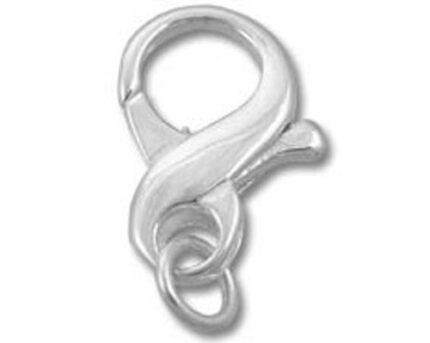 Silver lobster clasp jewelry fastener