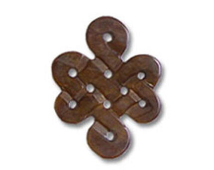 Brown interlaced wooden decorative knot