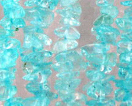 Turquoise blue chip beads on strands