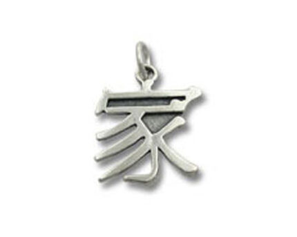 Silver Chinese character family pendant