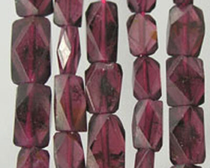 Faceted deep purple bead strands