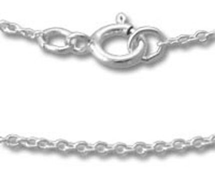 Silver chain necklace with spring ring clasp