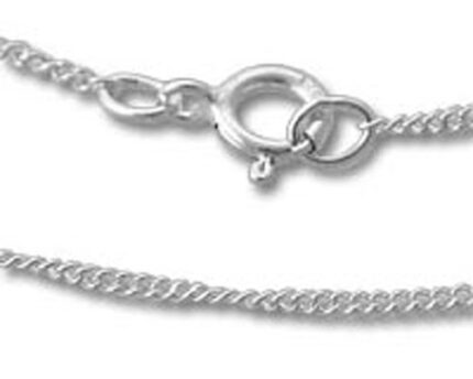 Silver chain necklace with spring-ring clasp
