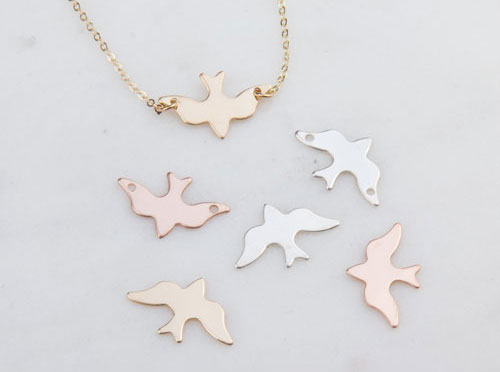 Gold Filled Bird Stamping Blank