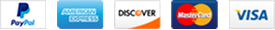 PayPal, American Express, Discover, MasterCard, Visa