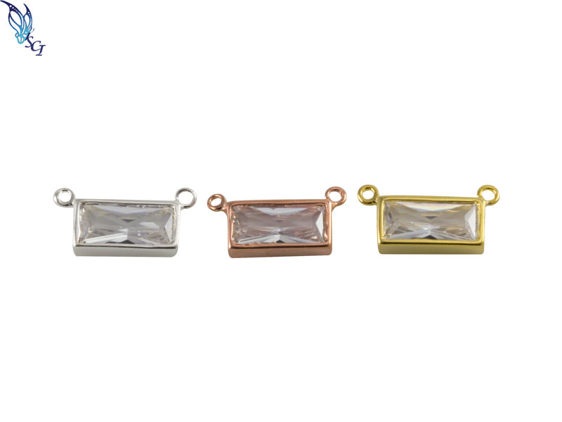 Small Rectangular CZ Link Connector Small Rectangular CZ Link Connector