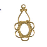 Gold Filled Filigree Oval Charm Pendant