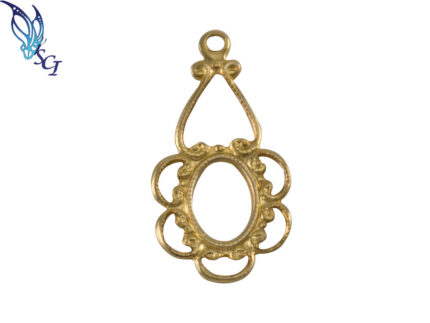 Gold Filled Filigree Oval Charm Pendant