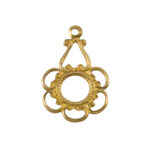 Gold Filled Filigree Round Charm Pendant