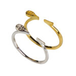 Tennis Racket with Ball Midi Ring