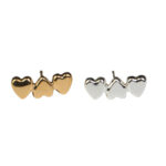 Triple Heart Earrings