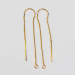 Threaded Earring Findings with Curve Bar