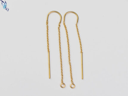 Threaded Earring Findings with Curve Bar