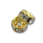 Gold rhinestone spacer beads