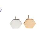 Hexagon Stud Earrings