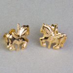 Horse Carousel Stud Earrings