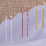 Box Chain Tassel Earrings