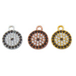 Round Evil Eye CZ Disk