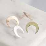 Large Crescent Moon Earrings