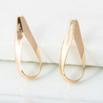 Long Teardrop Stud Earrings