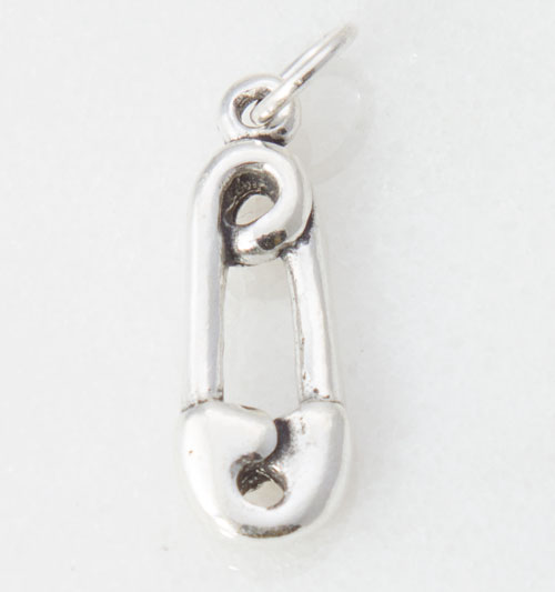 Sterling Silver Safety Pin Charm Sterling Silver Safety Pin Charm
