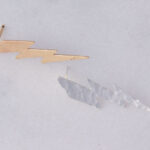 Hammered Lightning Bolt Earrings