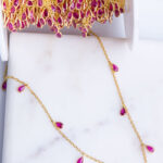 Ruby CZ Marquise Vermeil Chain