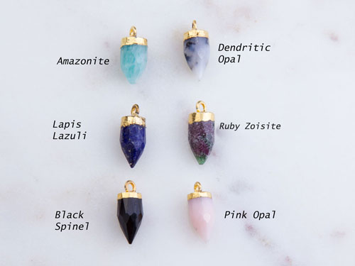 Small Gemstone Spike Drop Small Gemstone Spike Drop