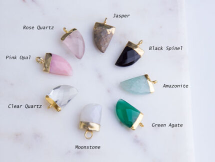 Medium Horn Tooth Gemstone Drop
