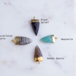 Pointed Spike Gemstone Drop Pendant