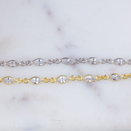 CZ Marquise Chain By Foot