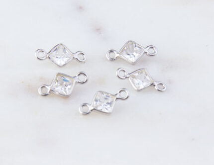 CZ Diamond Shape Link Connector