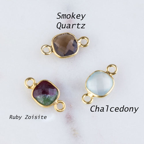 Gemstone Square Link Connector Gemstone Square Link Connector