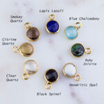 Tiny Round Gemstone Charm