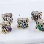 Gemstone Marquise Band Ring