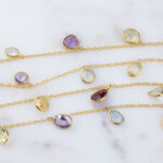 Gemstone Shapes Chain By Foot