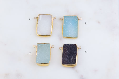 Druzy Rectangle Link Pendant Druzy Rectangle Link Pendant