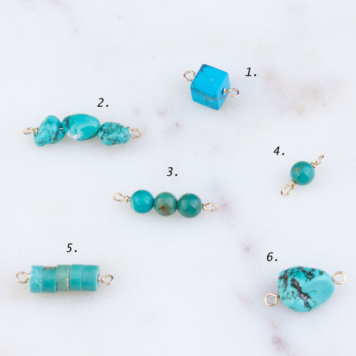 Turquoise Beads Link Connector Turquoise Beads Link Connector