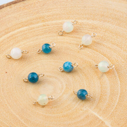 Real Opal or Apatite Bead Link Connector