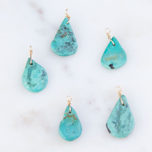 Turquoise Bead Teardrop Pendant Turquoise Bead Teardrop Pendant
