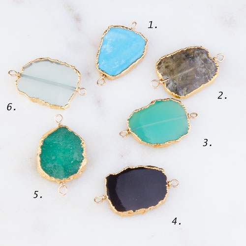 Gemstone Slice Link Connector Gemstone Slice Link Connector