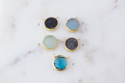 Round Gemstone Link Connector