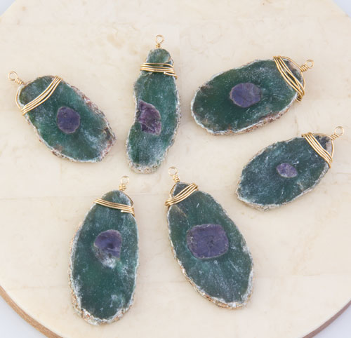 Ruby Zoisite Slice Pendant Ruby Zoisite Slice Pendant