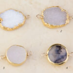 ​Druzy or Dendritic Opal Link Connector