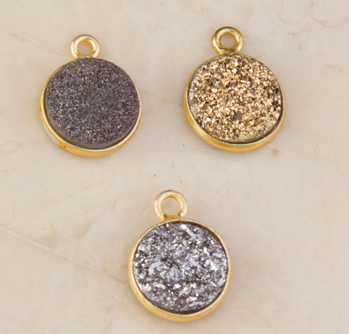 Round Druzy Pendant Round Druzy Pendant