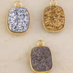 ​Large Druzy Rectangle Pendant