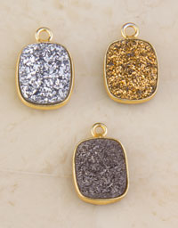 Large Druzy Rectangle Pendant Large Druzy Rectangle Pendant