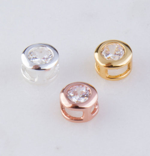 4mm CZ Slide Bead Pendant 4mm CZ Slide Bead Pendant